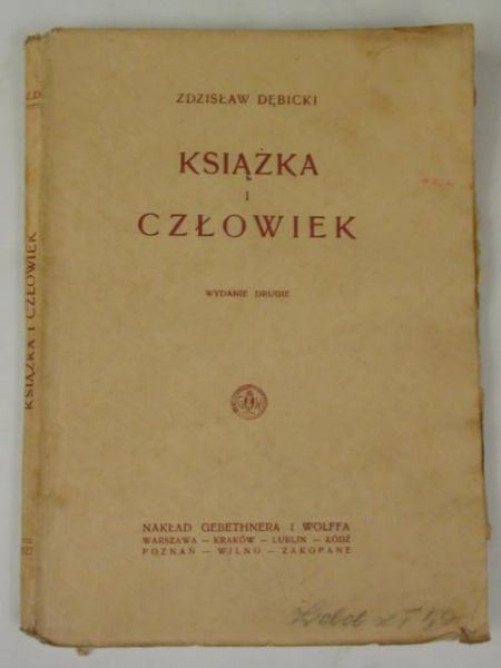 Książka i człowiek, 1923 r.