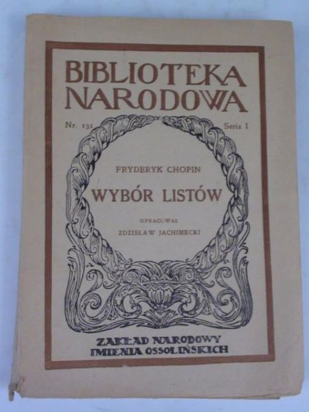 Chopin Fryderyk - Wybór listów, BN