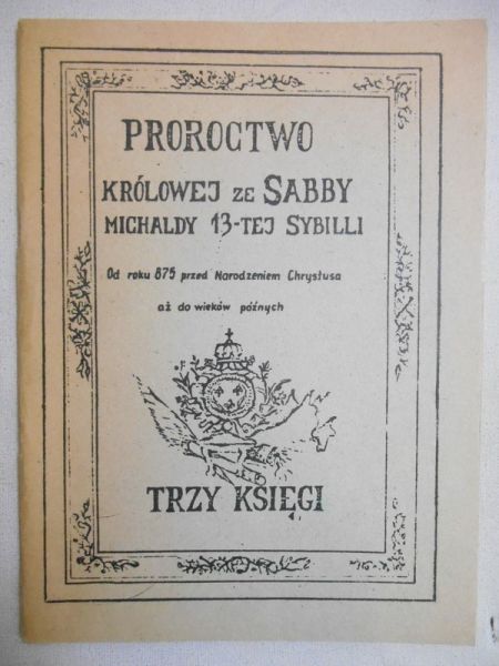 Proroctwo królowej ze Sabby Michaldy 13-tej Sybilli