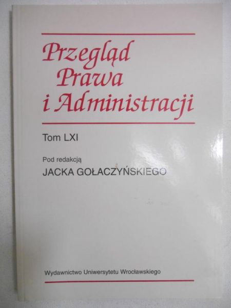 Przegląd Prawa i Administracji tom LXI