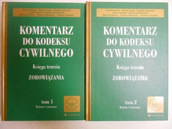 Bieniek Gerard (red.) - Komentarz do Kodeksu Cywilnego. Księga trzecia, t. I-II