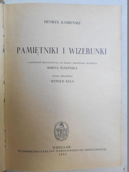 Pamiętniki i wizerunki