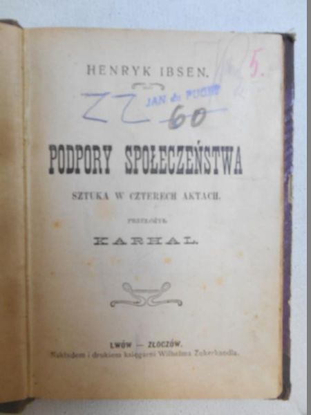 Podpory społeczeństwa, 1908 r.