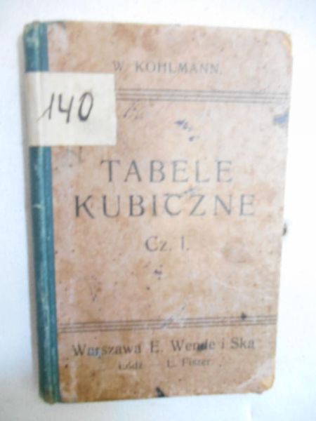 Tabele kubiczne, 1903 r.