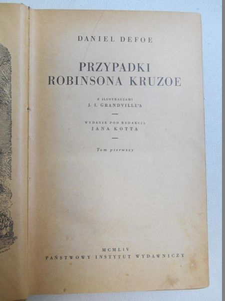 Przypadki robinsona Kruzoe, t. I