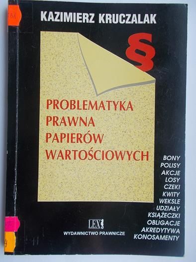 Problematyka prawna papierów wartościowych