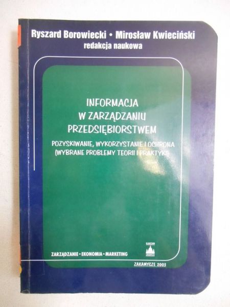 Informacja w zarządzaniu przedsiębiorstwem