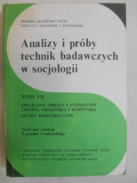 Analizy i próby technik badawczych w socjologii