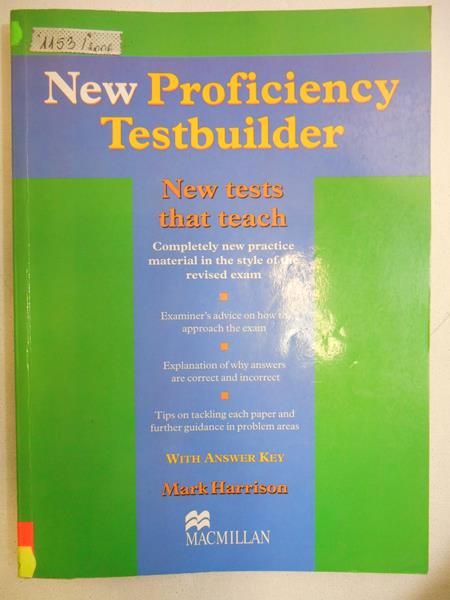 Harrison M. - New Proficiency Testbuilder with Answer Key