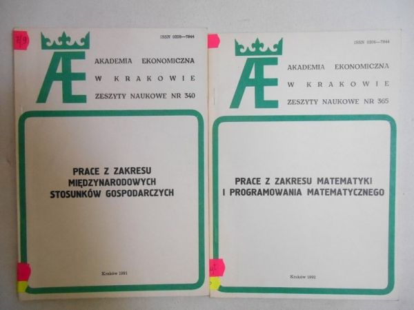 AE Kraków, Zeszyty Naukowe, 2 numery