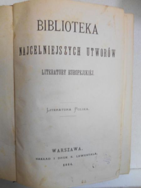 Kraszewski Józef Ignacy - Wybór pism, t. I, 1884 r.