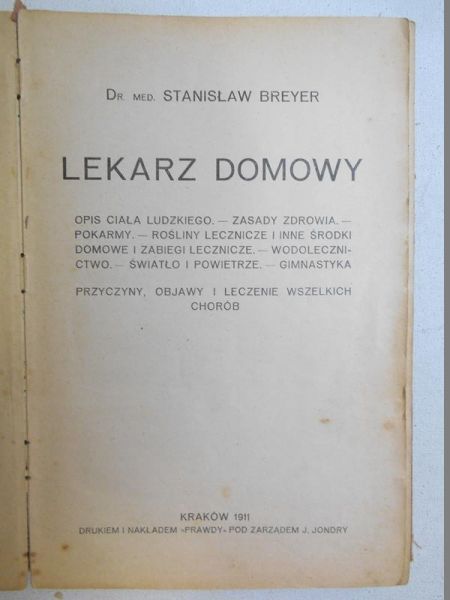 Breyer Stanisław - Lekarz domowy, 1911 r.