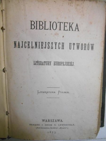 Hipolit Boratyński. Romans historyczny, 1875 r.