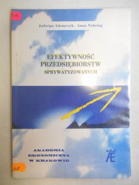 Adamczyk Jadwiga - Efektywność przedsiębiorstw sprywatyzowanych
