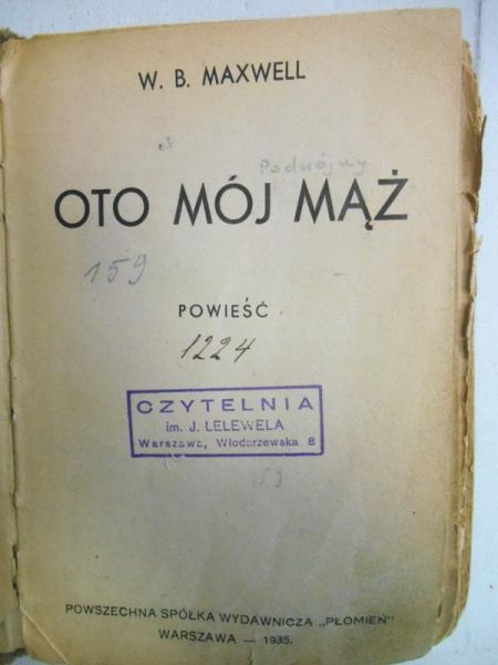 Maxwell W. B.  - Oto mój mąż 1935 r.