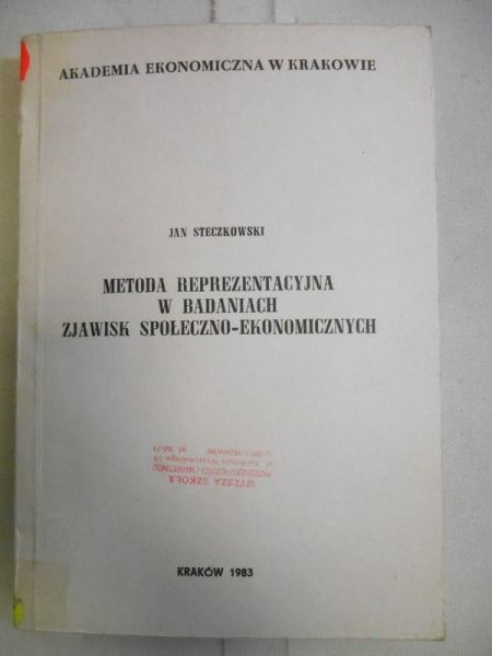 Metoda reprezentacyjna w badaniach zjawisk społeczno-ekonomicznych