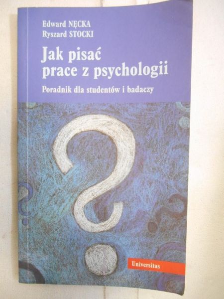 Nęcka  - Jak pisać prace z psychologii