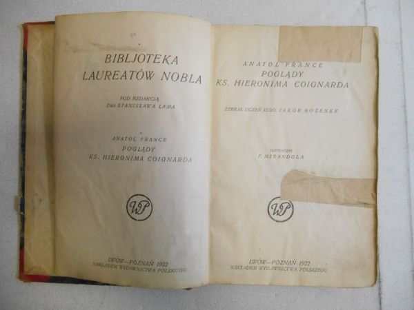 Poglądy Ks. Hieronima Coignarda, 1922 r.