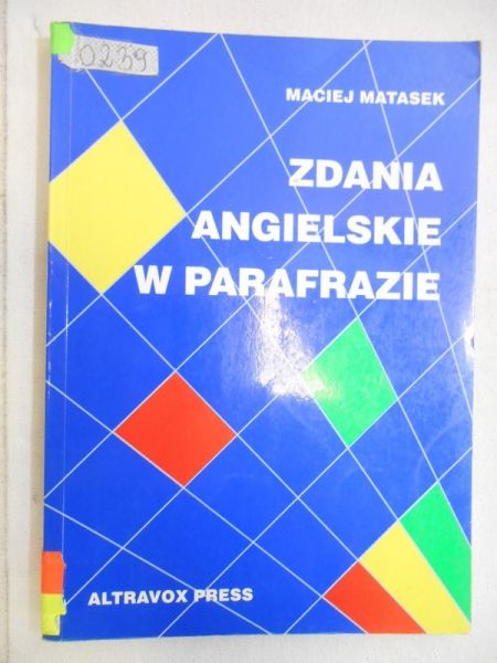 Zdania angielskie w parafrazie