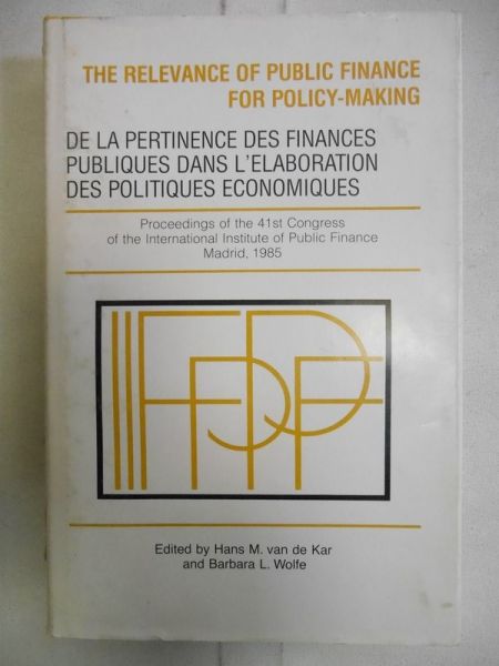 The Relece of Public Finance for Policy-Making