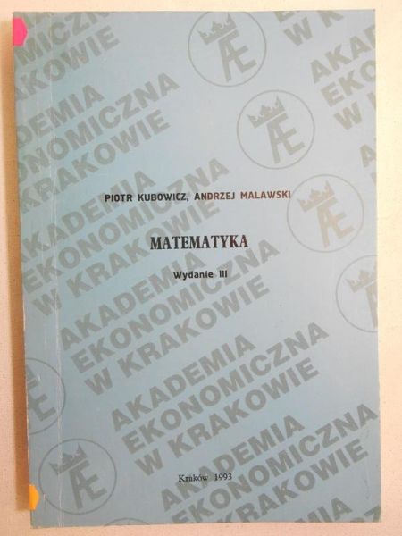 Kubowicz Piotr - Matematyka