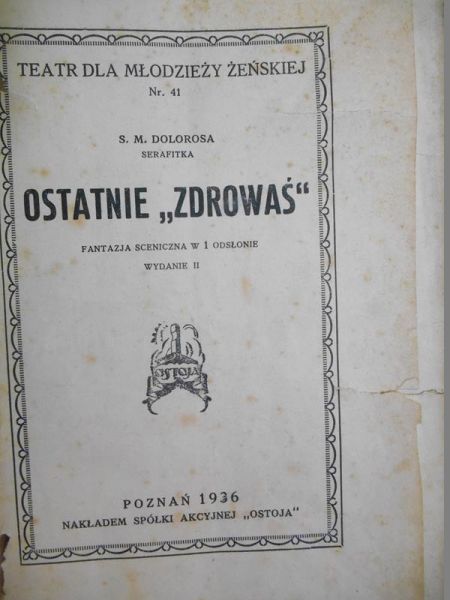 Ostatnie Zdrowaś, 1936 r.
