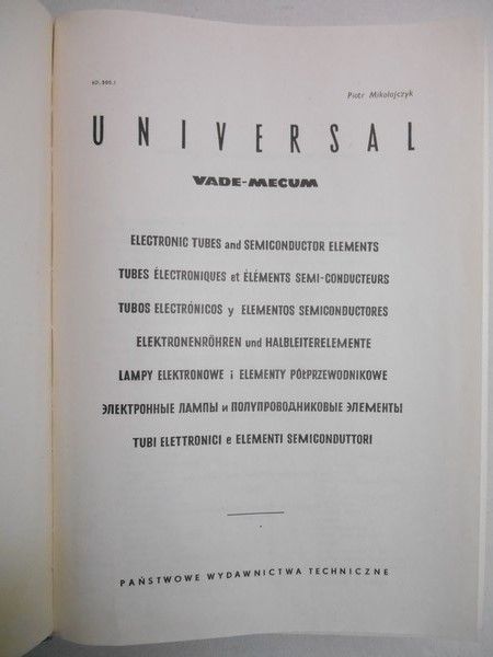 Universal Vade-Mecum. Lampy elektronowe i przyrządy półprzewodnikowe