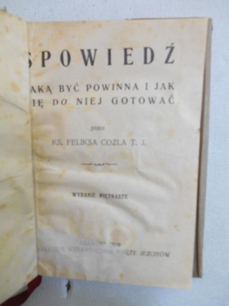 Cozla Feliks - Spowiedź 1928 r.