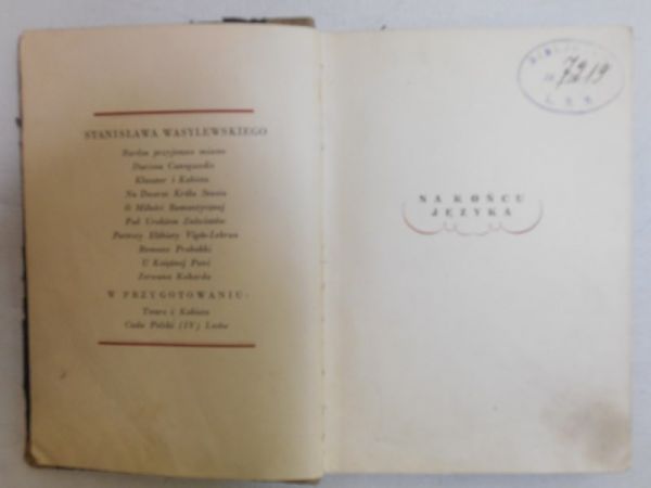 Na końcu języka 1930 r.