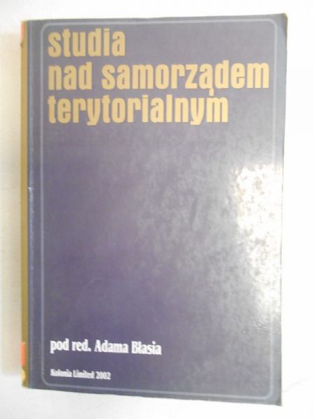 Błaś   - Studia nad samorządem terytorialnym