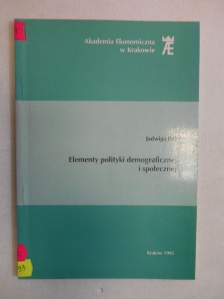 Elementy polityki demograficznej i społecznej