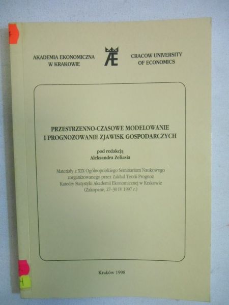 Przestrzenno-czasowe modelowanie i prognozwanie zjawisk gospodarczych
