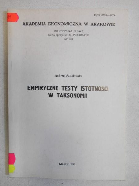 Empiryczne testy istotności w taksonomii
