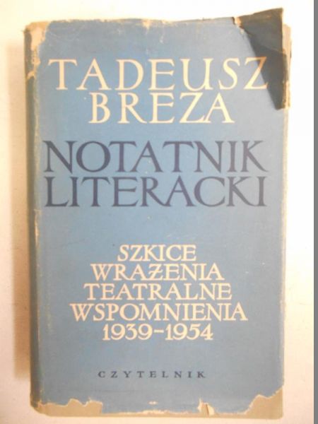 Breza Tadeusz Notatnik literacki