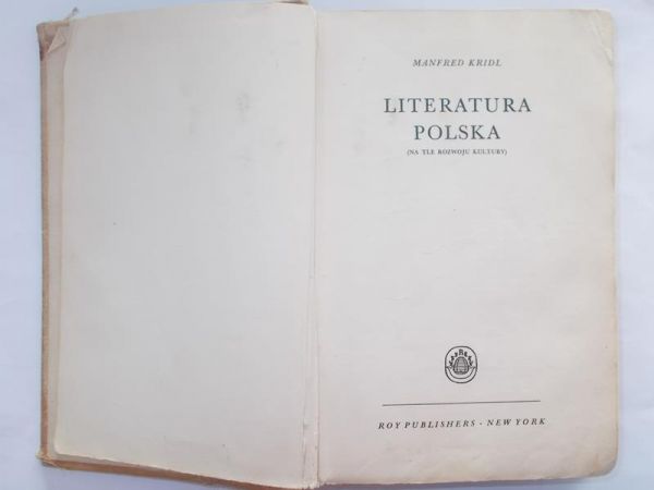 Kridl Manfred - Literatura polska
