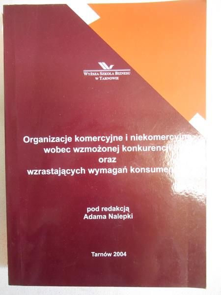 Organizacje komercyjne i niekomercyjne wobec wzmożonej konkurencji oraz wzrastających wymagań konsumentów