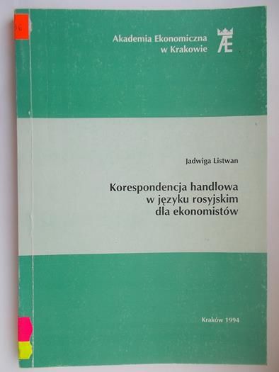 Korespondencja handlowa w języku rosyjskim dla ekonomistów