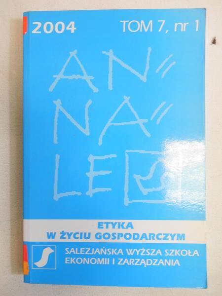 Annales. Etyka w życiu gospodarczym, t. VII, nr I