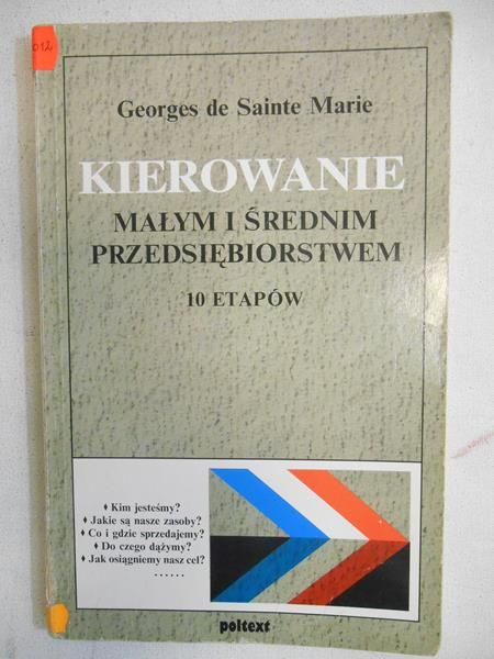 de Sainte Marie Georges - Kierowanie małym i średnim przedsiębiorstwem