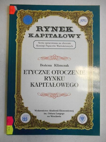 Etyczne otoczenie rynku kapitałowego