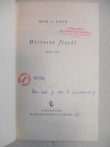 Laue von Max - Historia fizyki