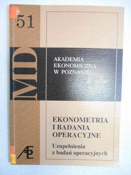 Ekonometria i badania operacyjne