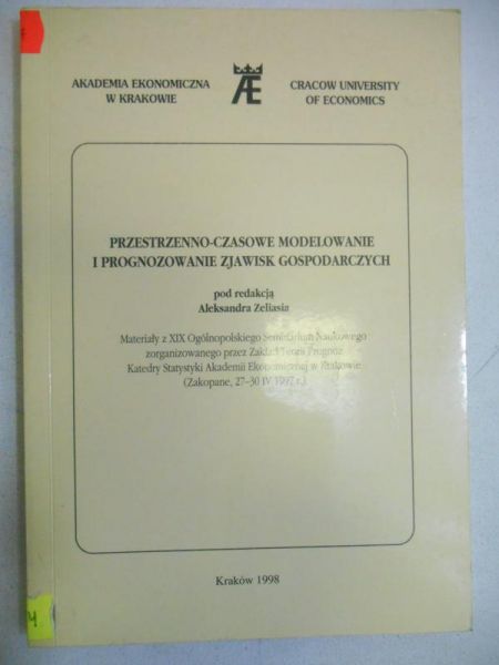 Przestrzenno-czasowe modelowanie i prognozowanie zjawiski gospodarczych