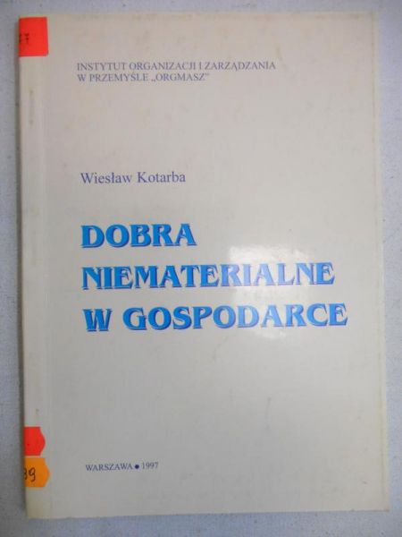 Dobra niematerialne w gospodarce