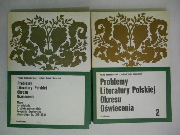 Problemy literatury polskiej okresu oświecenia, 2 książki