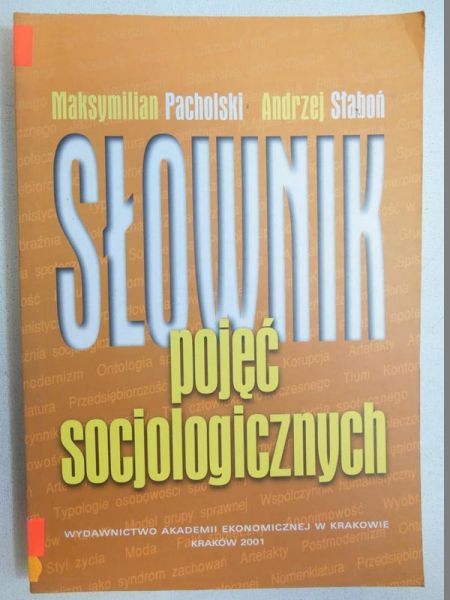 Pacholski Maksymilian - Słownik pojęć socjologicznych