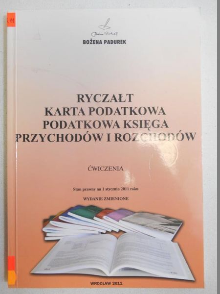 Padurek Bożena - Ryczałt karta podatkowa podatkowa księga przychodów i rozchodów