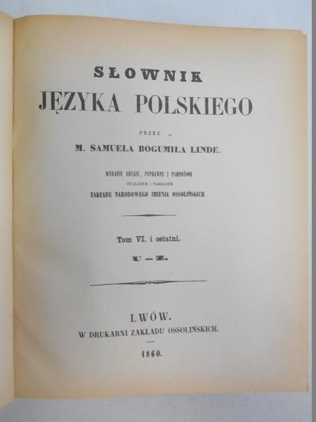 Słownik Języka Polskiego Tom VI