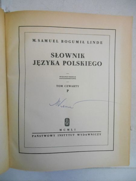 Słownik Języka Polskiego Tom IV