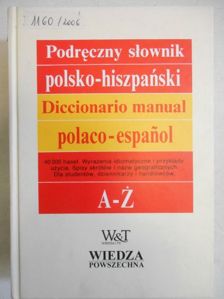 Oskar - Podręczny słownik polsko-hiszpański, A-Ż